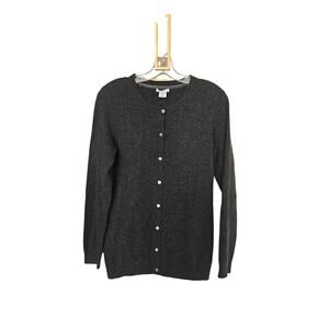 Mark Shale Charcoal Gray 100% Cashmere Button Cardigan Size Medium